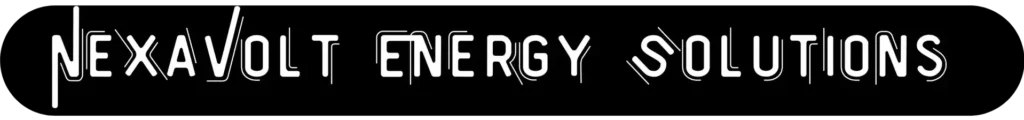 Nexavolt Energy Solutions-logo med et moderne design, der repræsenterer innovative og bæredygtige energiløsninger